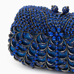 ALYSSA RHINESTONES CLUTCH BAG – BLUE