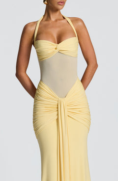 Veronica Yellow - Sahara Luxe Sunset Sheer Maxi Dress