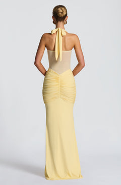 Veronica Yellow - Sahara Luxe Sunset Sheer Maxi Dress