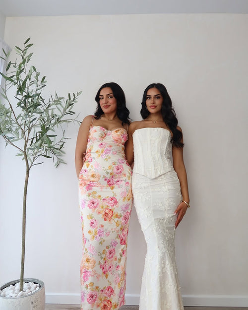 MIRAGE - CLASSIC GROOM CORSET LACE MAXI DRESS