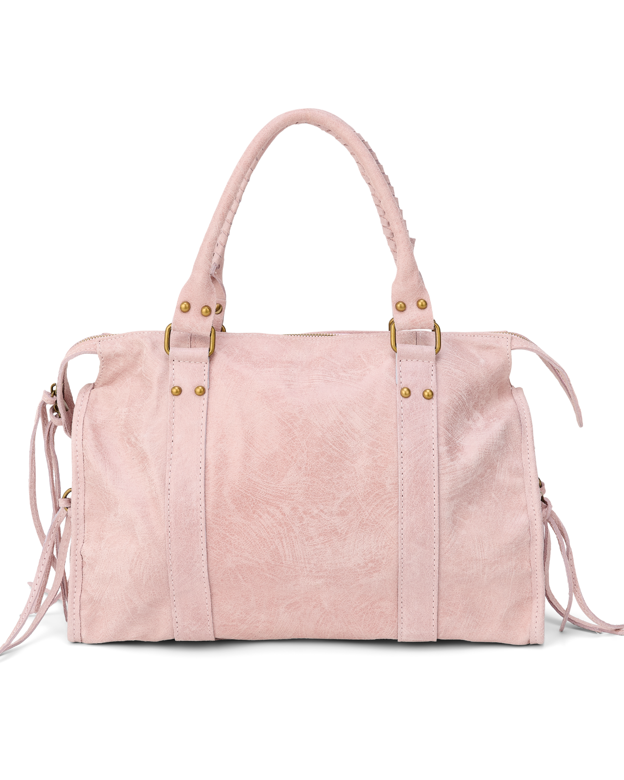 MILA TEDDY BROWN SHOPPER HANDBAG - VANILLA PINK