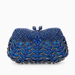 ALYSSA RHINESTONES CLUTCH BAG – BLUE