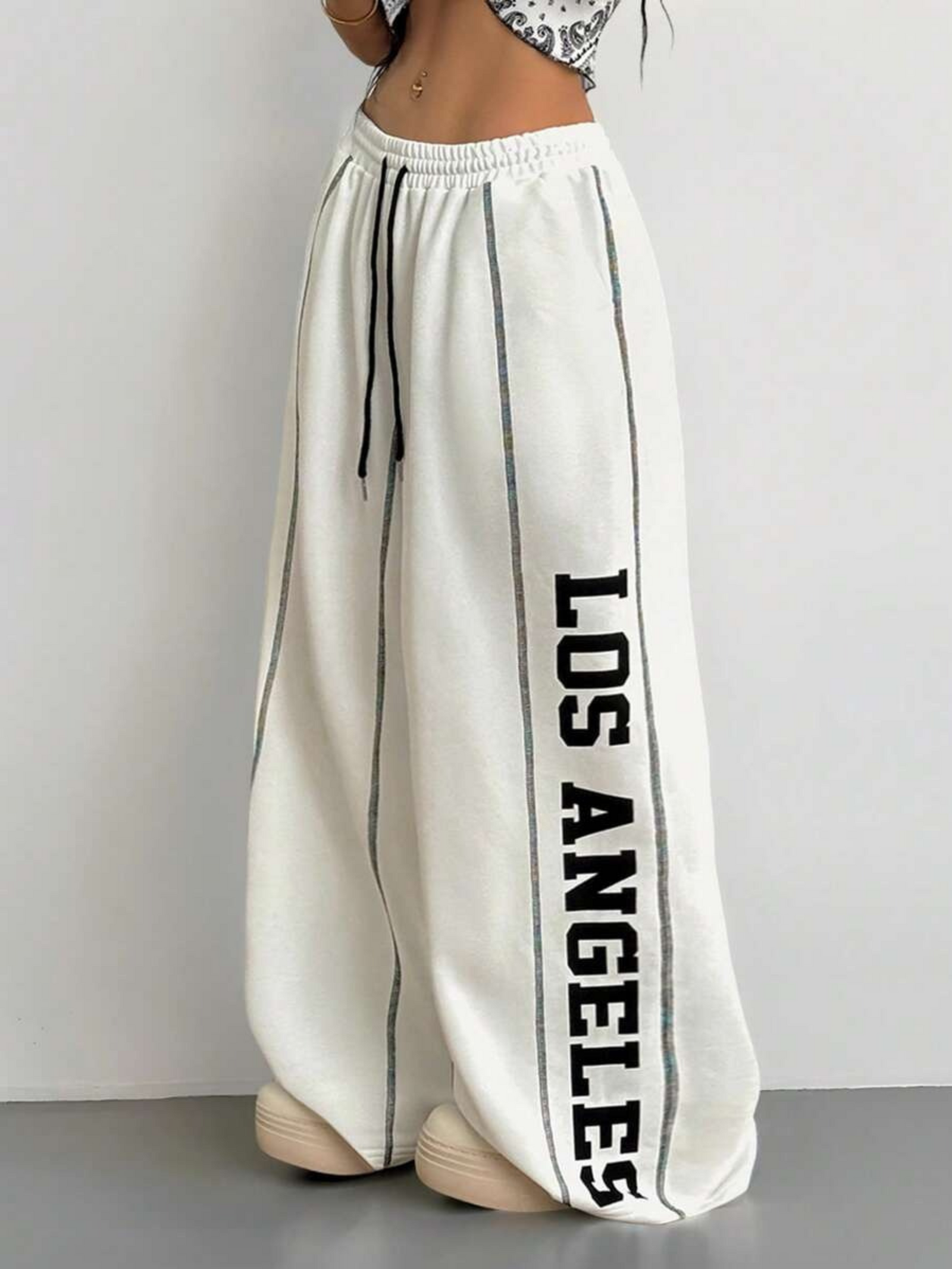 LOS ANGELES JOGGERS WIDE LEG PANTS