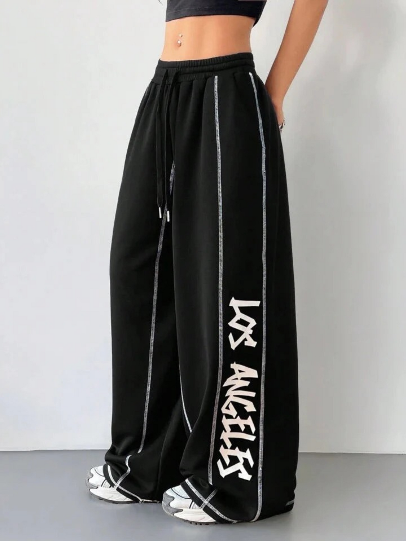 LOS ANGELES JOGGERS WIDE LEG PANTS