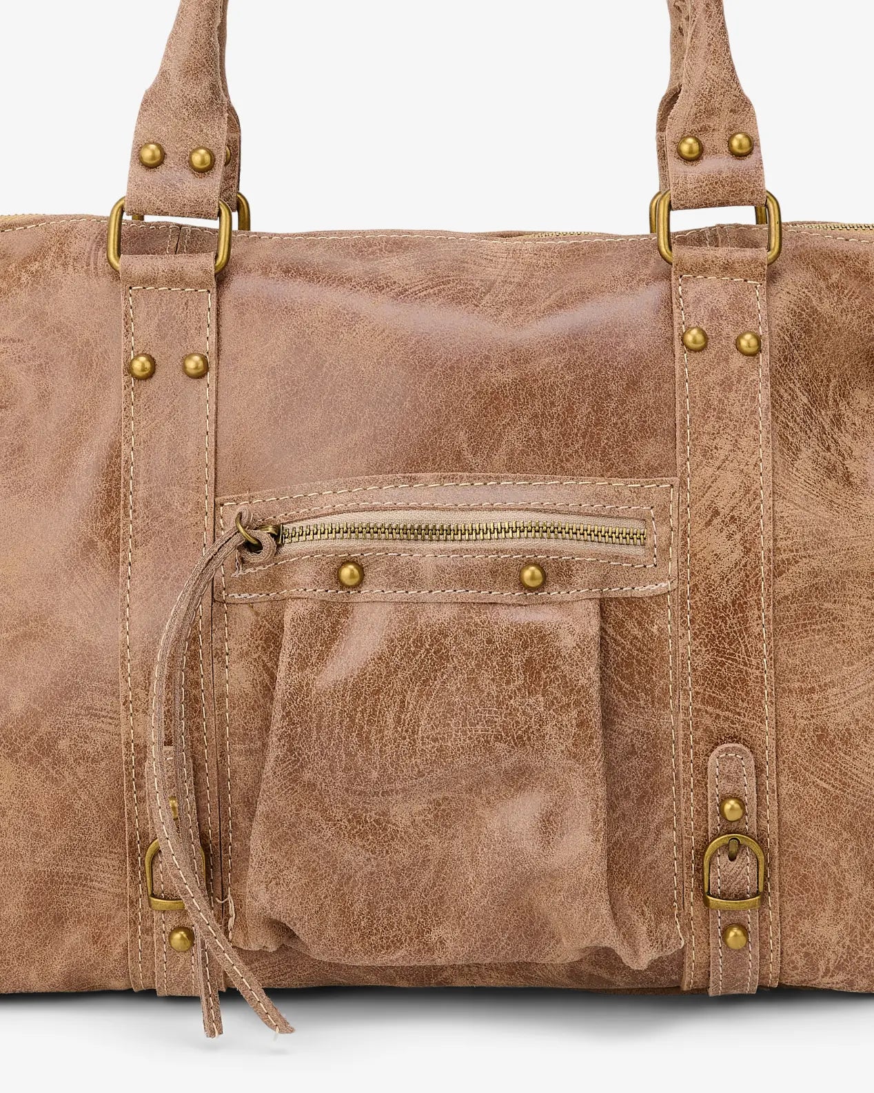 MILA TEDDY BROWN SHOPPER HANDBAG - BROWN