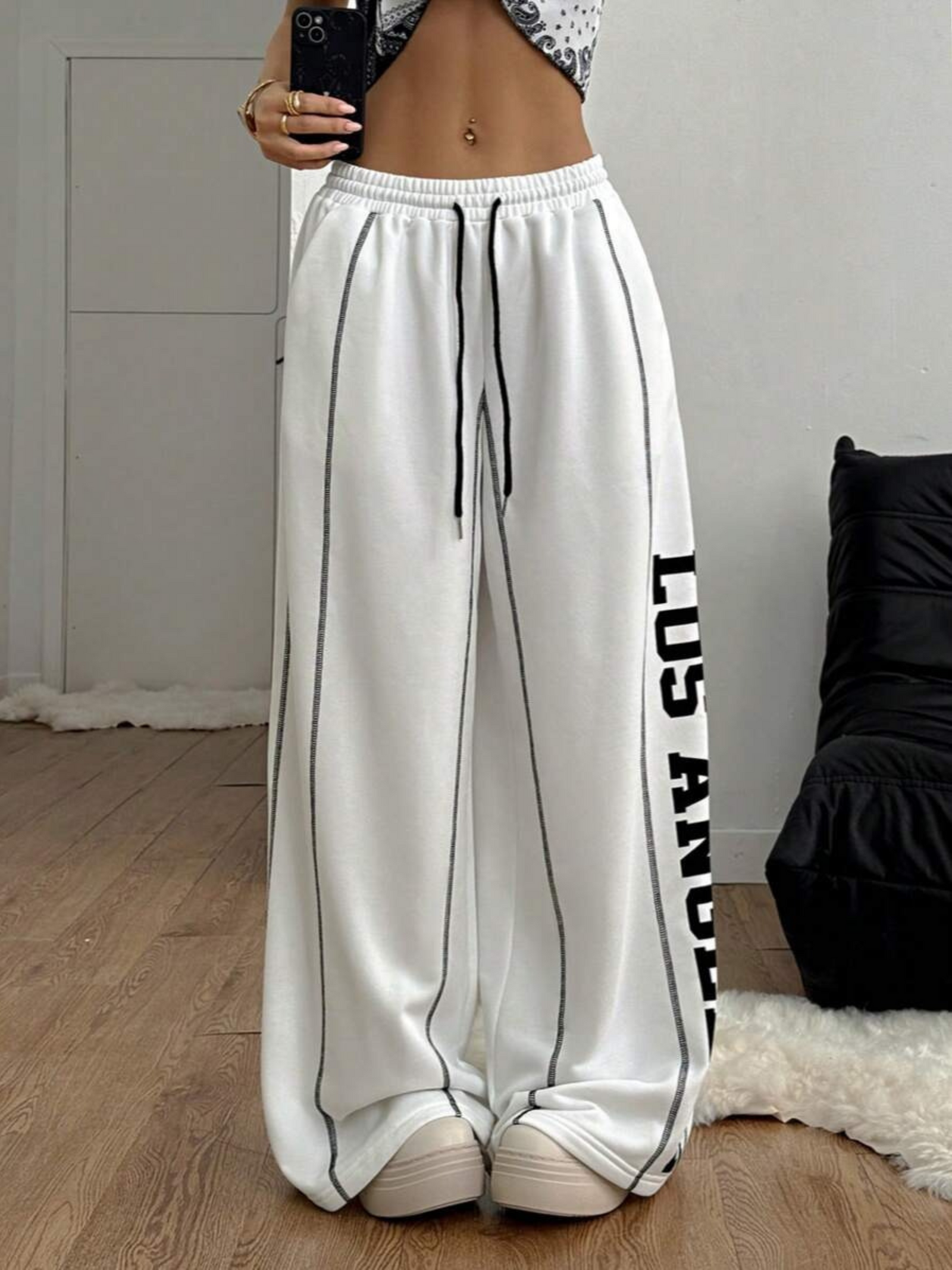 LOS ANGELES JOGGERS WIDE LEG PANTS