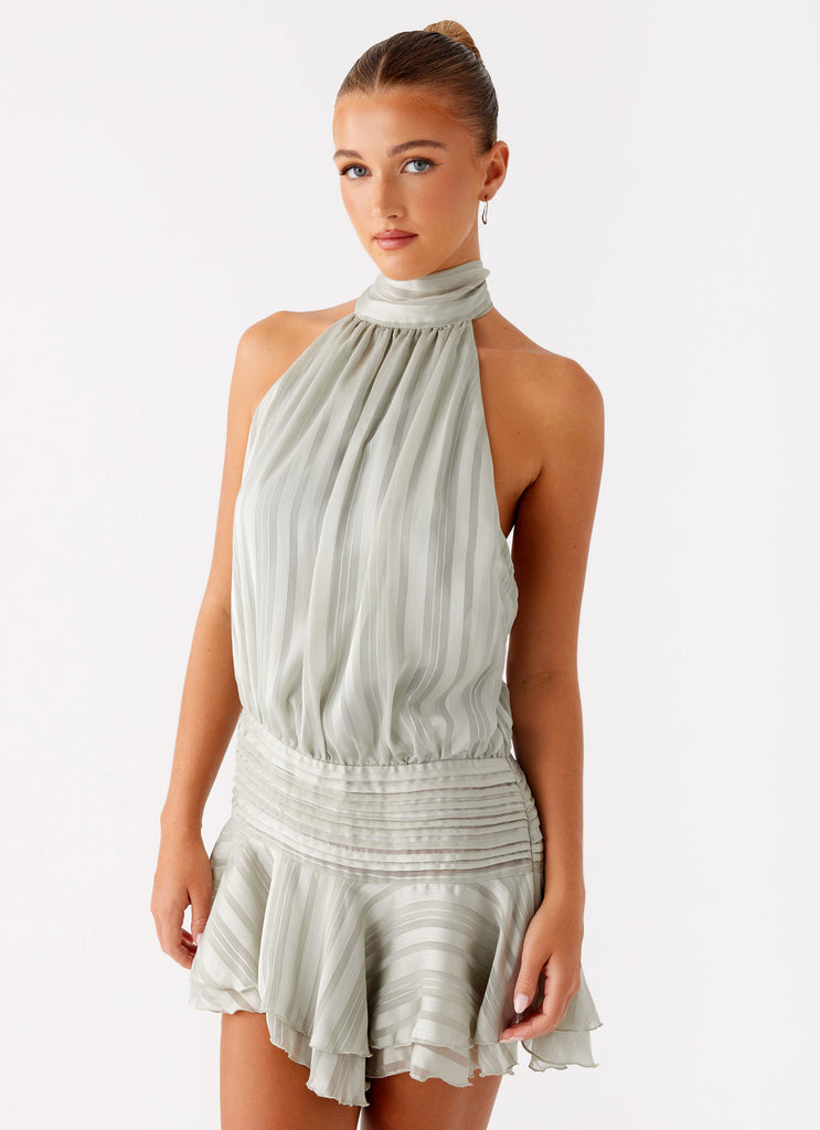 REECE BABY CHIFFON BACKLESS MINI DRESS