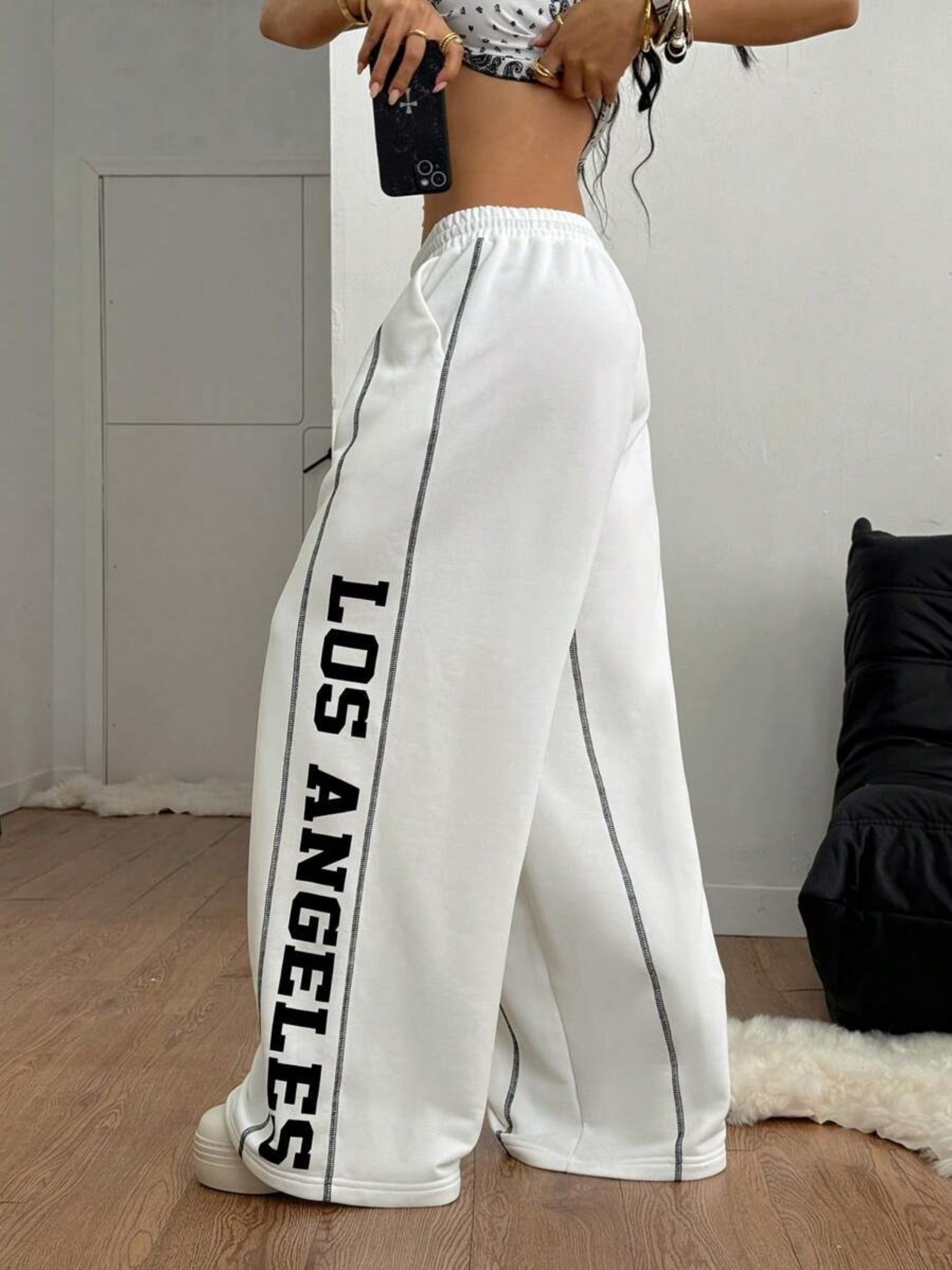 LOS ANGELES JOGGERS WIDE LEG PANTS