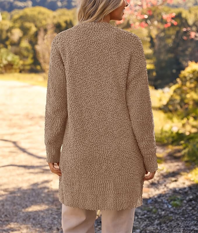 CAROLH OPEN FRONT CHUNKY KNIT CARDIGAN