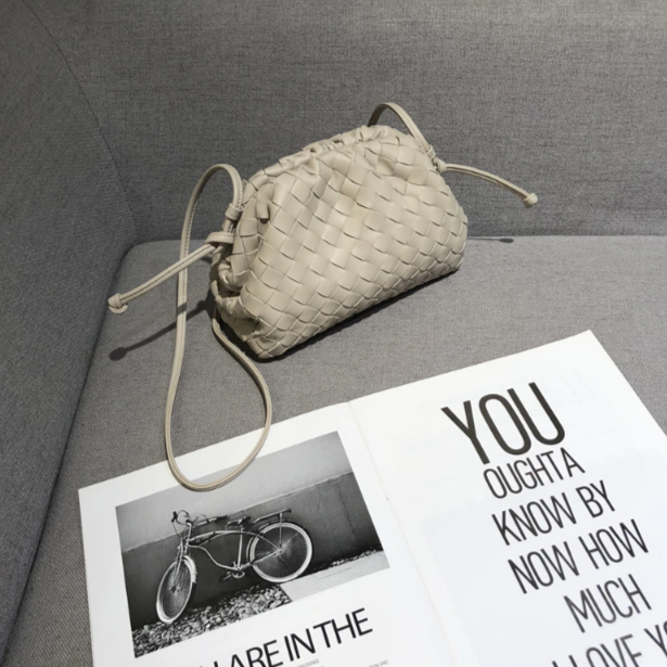 EUPHEMIA WOVEN CLOUD MESSENGER BAG