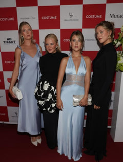 Primrose Blue - Long Silke Satin Maxi Dress