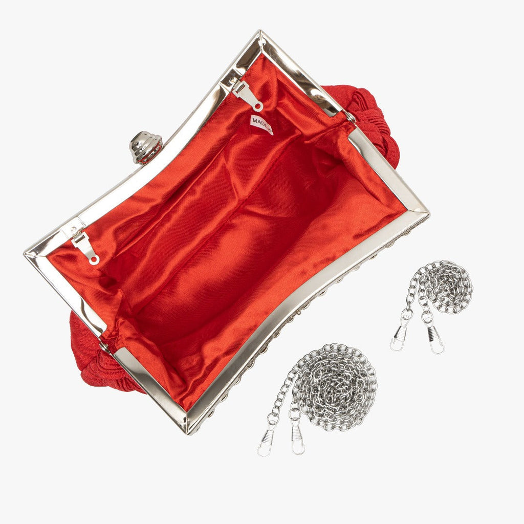 Braelyn Braided Rhinestone Clutch Bag