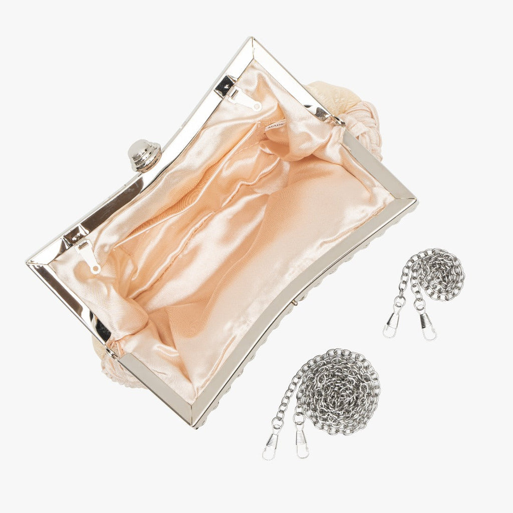 Braelyn Braided Rhinestone Clutch Bag