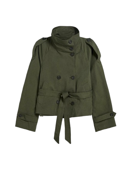 NATALIE CLASSIC TRENCH JACKET - GREEN