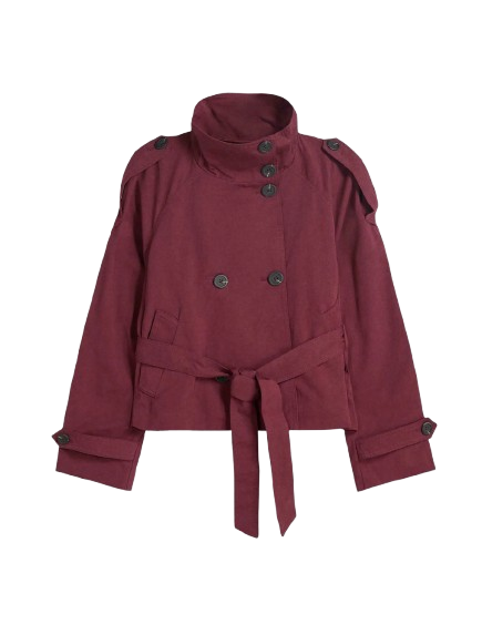 NATALIE CLASSIC TRENCH JACKET - RED