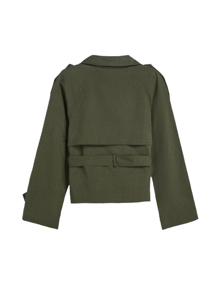 NATALIE CLASSIC TRENCH JACKET - GREEN
