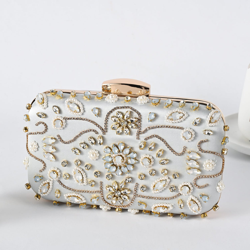 Giselle Bead Embroidered Clutch Bag