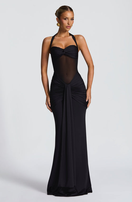 Veronica Black - Sahara  Luxe Sunset Sheer Maxi Dress