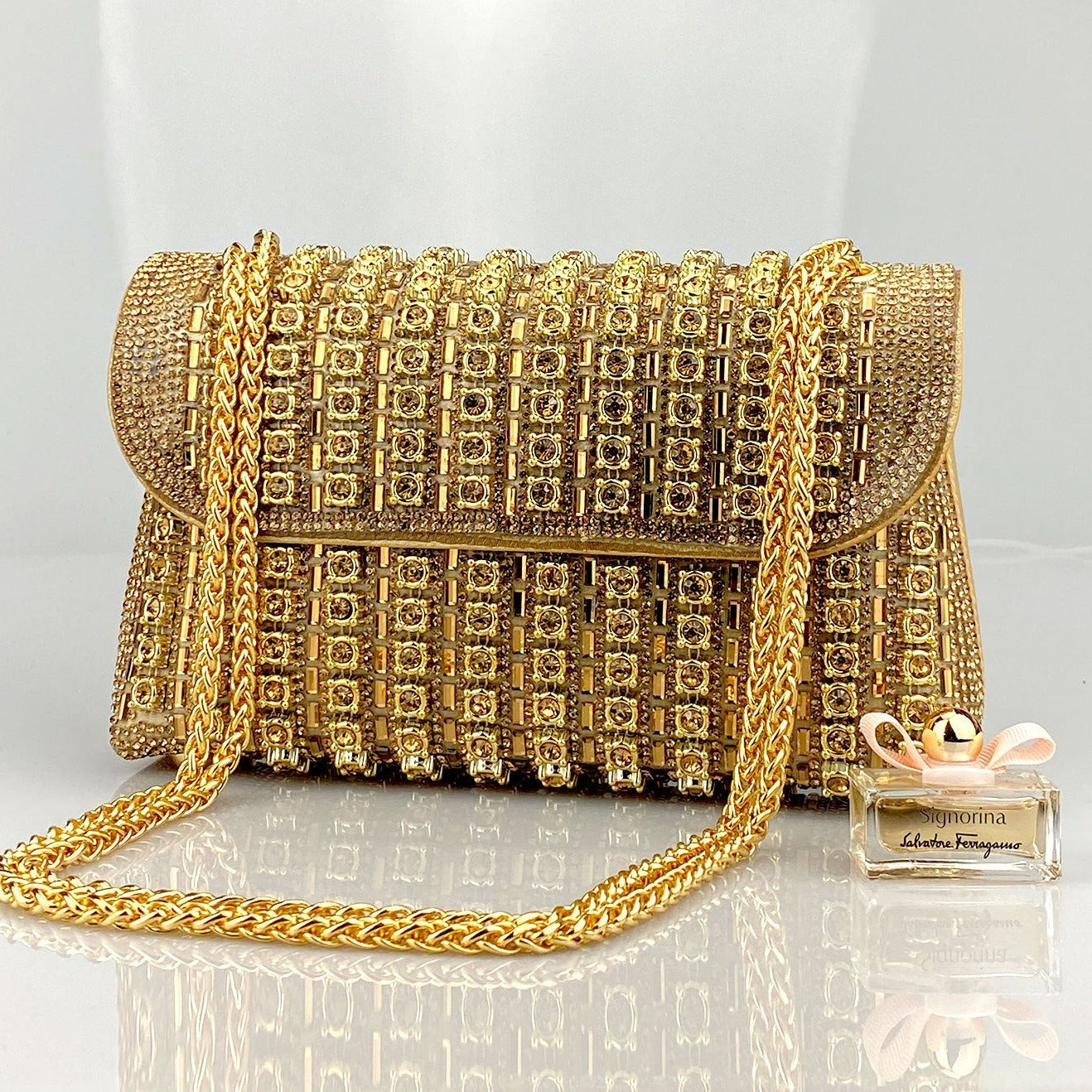 CHANTAL DIAMOND CLUTCH BAG
