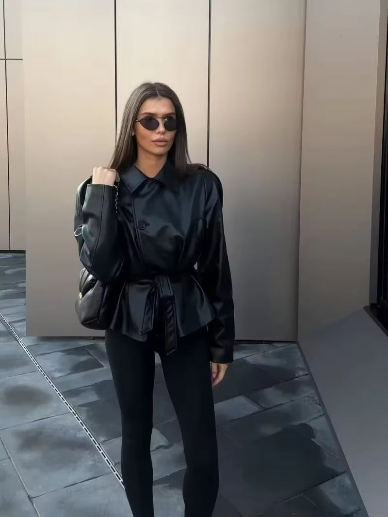 DiYiG WINDBREAKER LEATHER JACKET