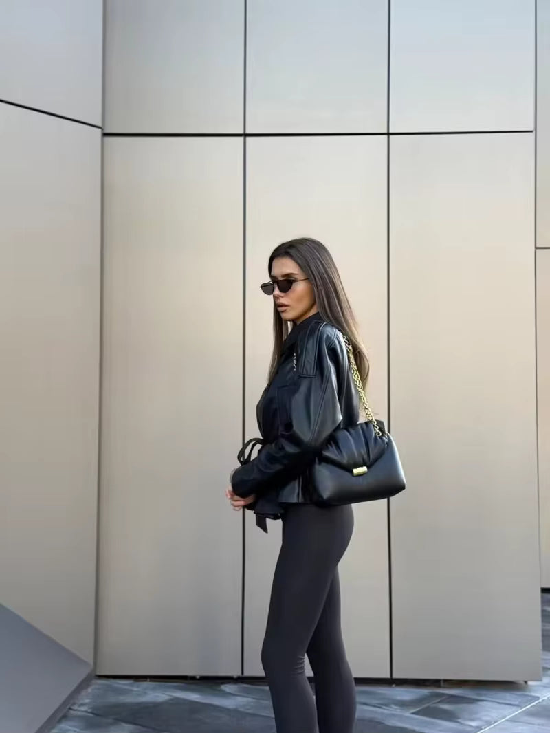 DiYiG WINDBREAKER LEATHER JACKET