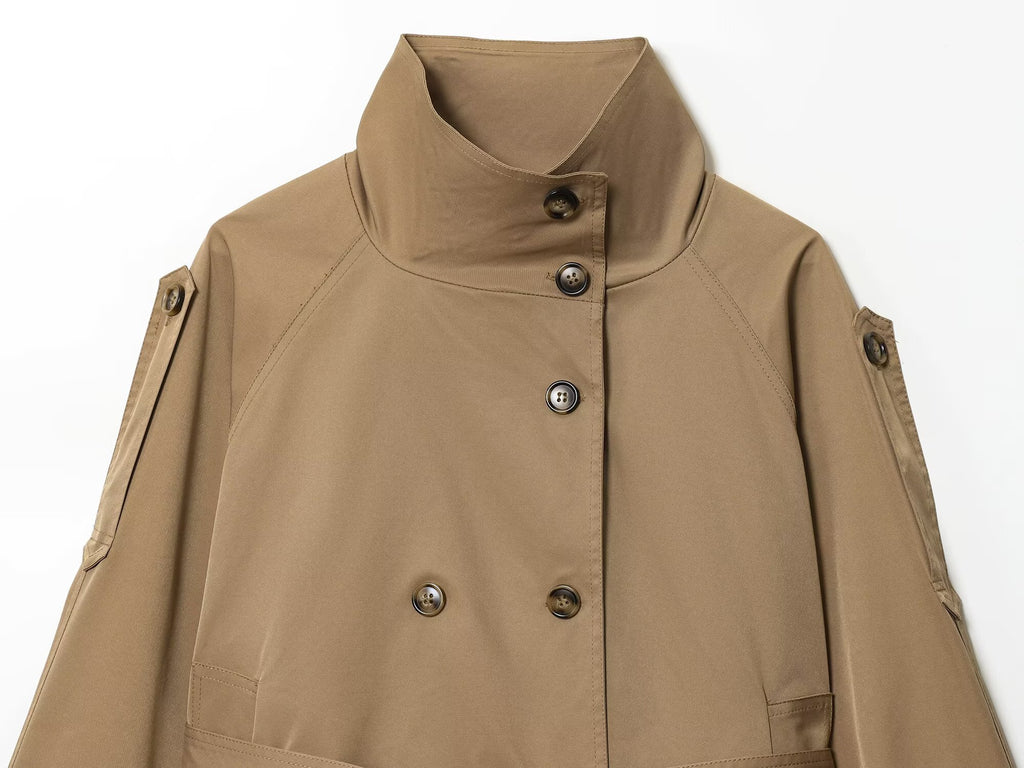 NATALIE CLASSIC TRENCH JACKET - KHAKI