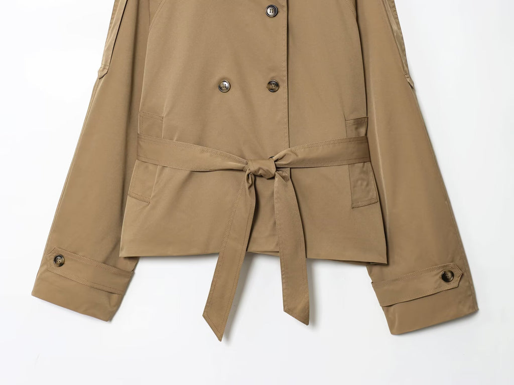 NATALIE CLASSIC TRENCH JACKET - KHAKI