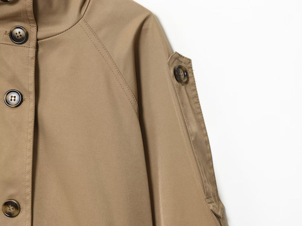 NATALIE CLASSIC TRENCH JACKET - KHAKI
