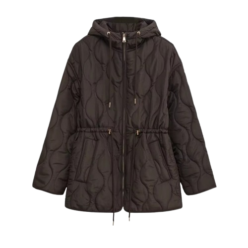 EMILY COLLAR HOODED COTTON JACKET