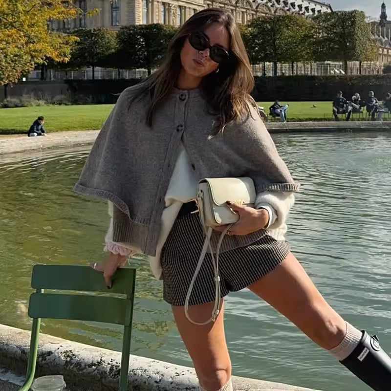 CLOAK KNITTED SWEATER CARDIGAN