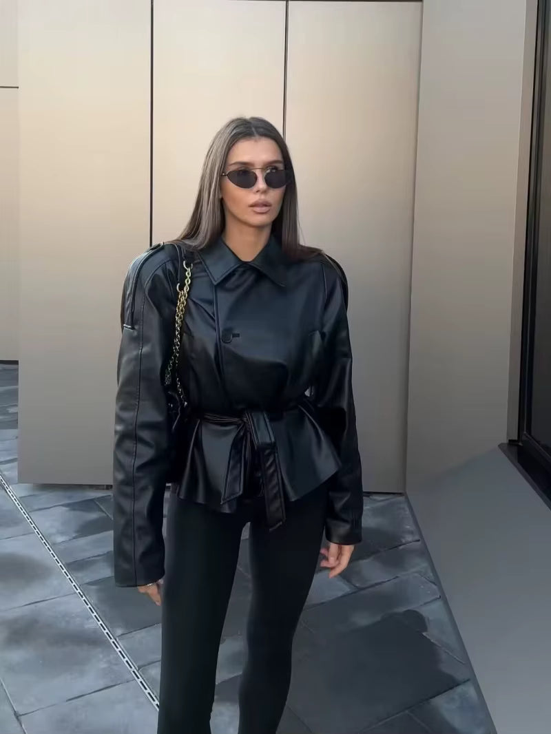 DiYiG WINDBREAKER LEATHER JACKET