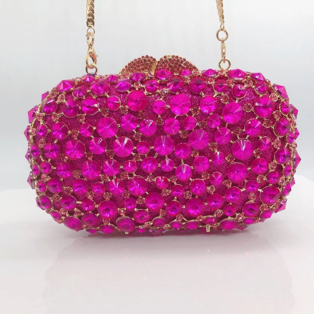 JESSICA RHINESTONES CLUTCH BAG