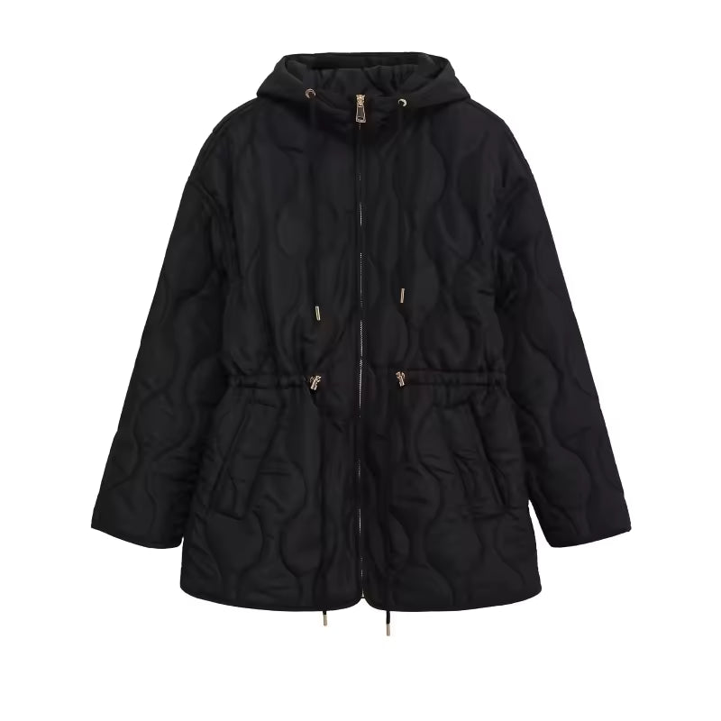 EMILY COLLAR HOODED COTTON JACKET