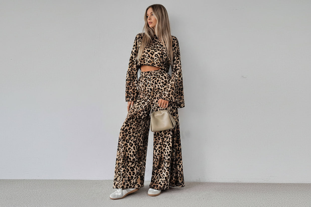 LEO WILDESSE LONG SLEEVE CROP TEE SET