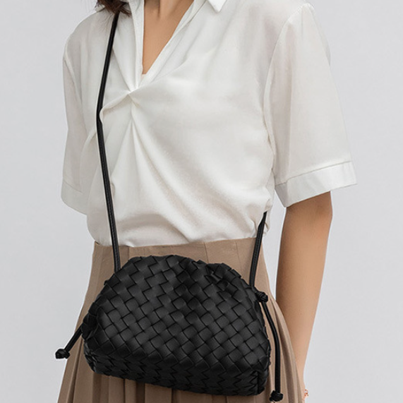 EUPHEMIA WOVEN CLOUD MESSENGER BAG