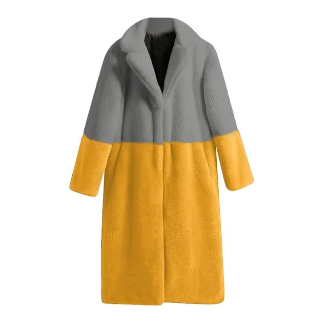 MOI TWO-TONE TEDDY COAT