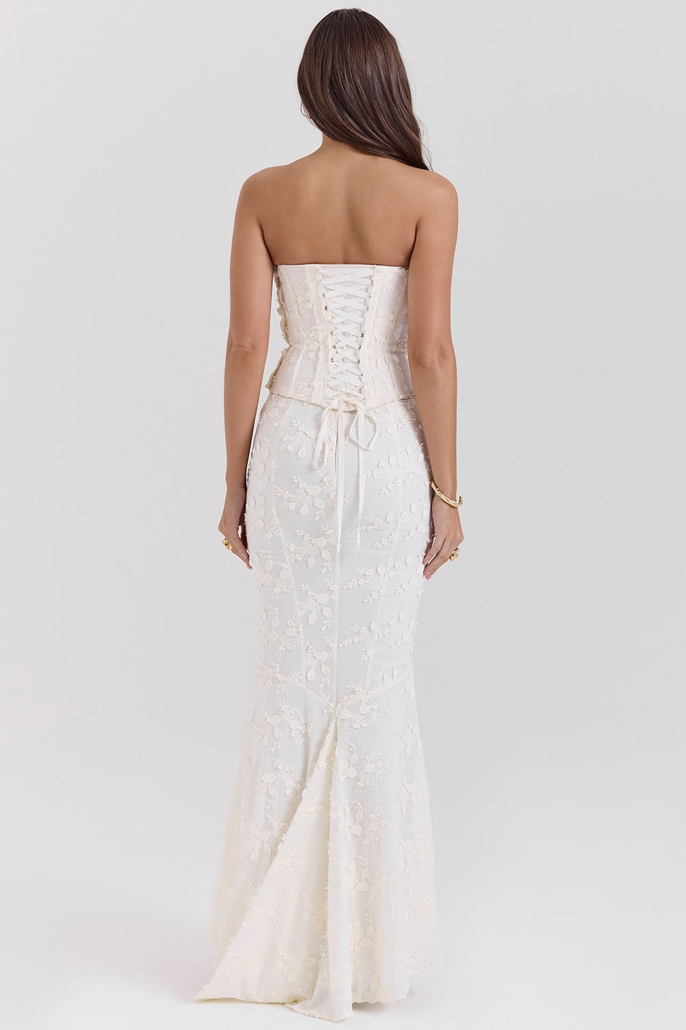 MIRAGE - CLASSIC GROOM CORSET LACE MAXI DRESS