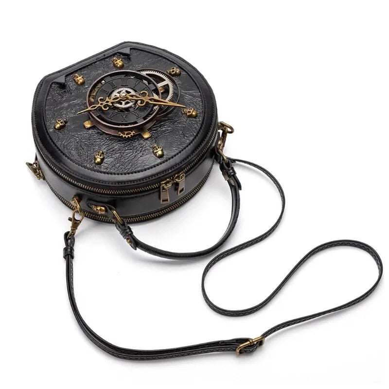 STEAMPUNK GOTHIC LEATHER SHOULDER & CROSSBODY BAG