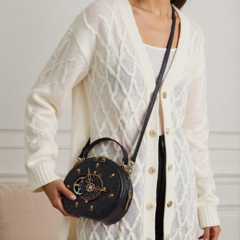 STEAMPUNK GOTHIC LEATHER SHOULDER & CROSSBODY BAG