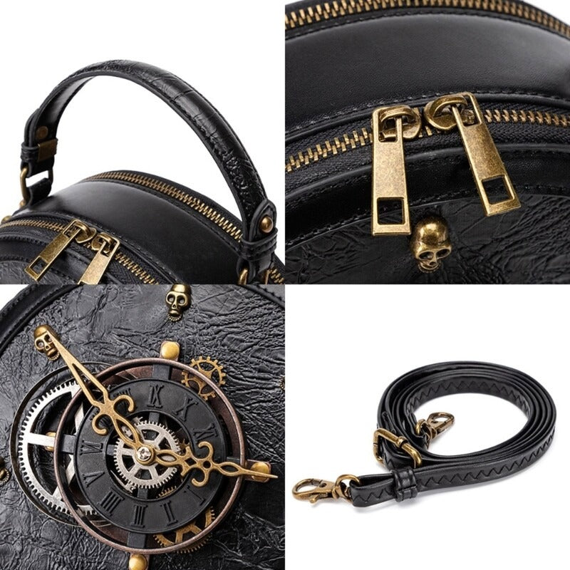 STEAMPUNK GOTHIC LEATHER SHOULDER & CROSSBODY BAG