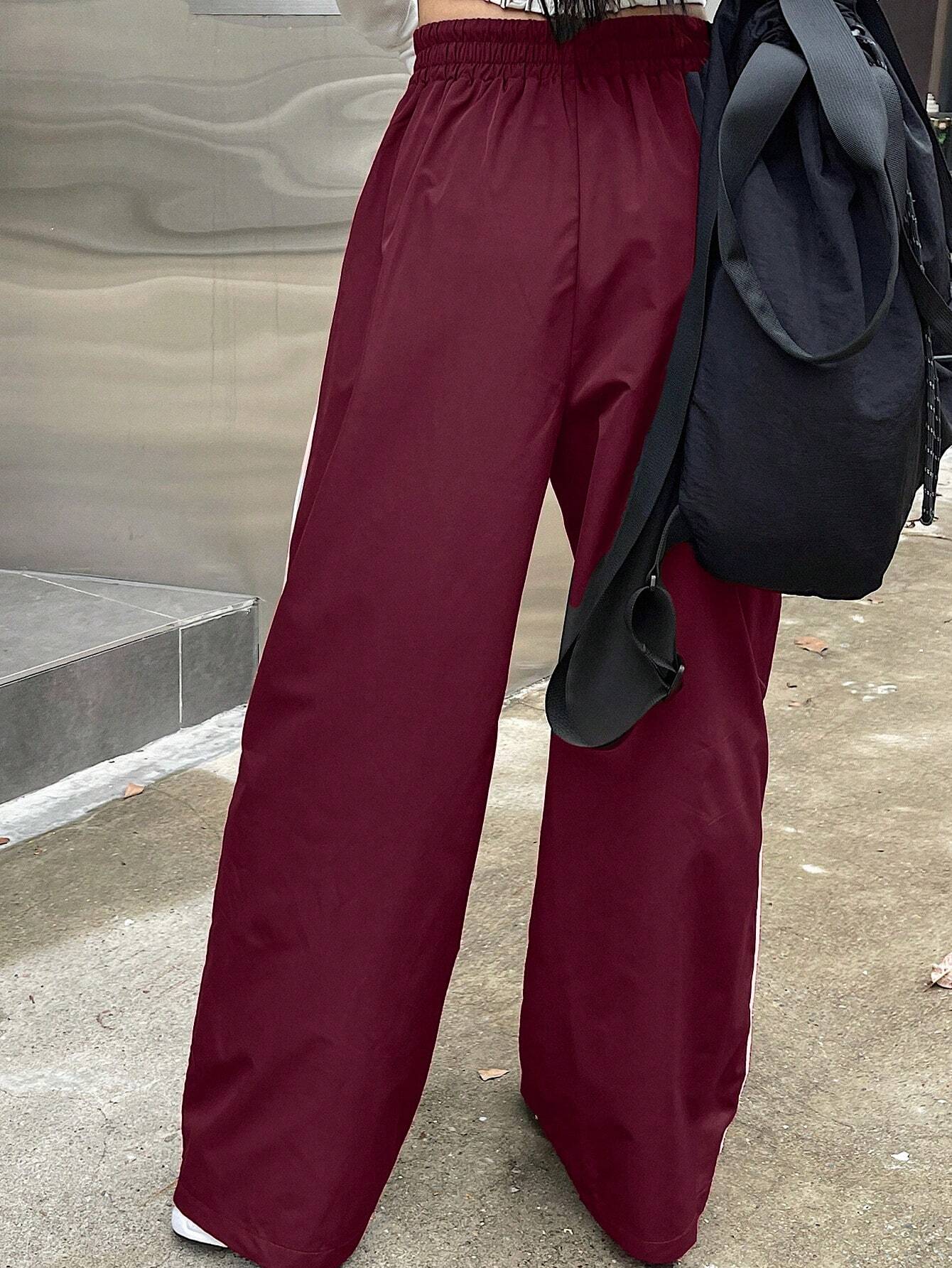 AMA STRIPED WIDE LEG PANTS