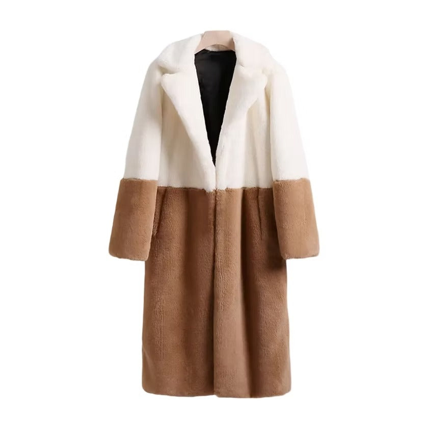 MOI TWO-TONE TEDDY COAT