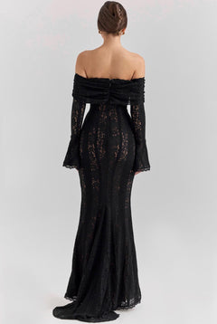 Vittoria Black - Long Lace Bodycon Maxi Dress