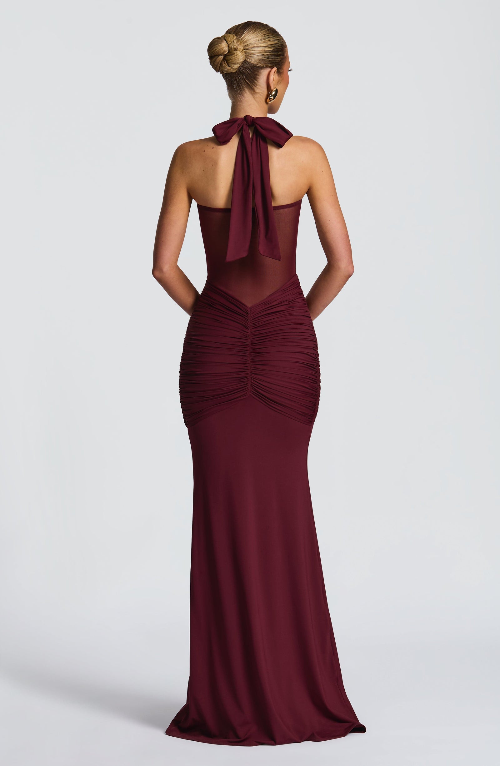 Veronica Red - Sahara  Luxe Sunset Sheer Maxi Dress