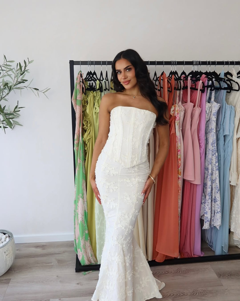 MIRAGE - CLASSIC GROOM CORSET LACE MAXI DRESS