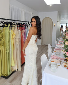 MIRAGE - CLASSIC GROOM CORSET LACE MAXI DRESS